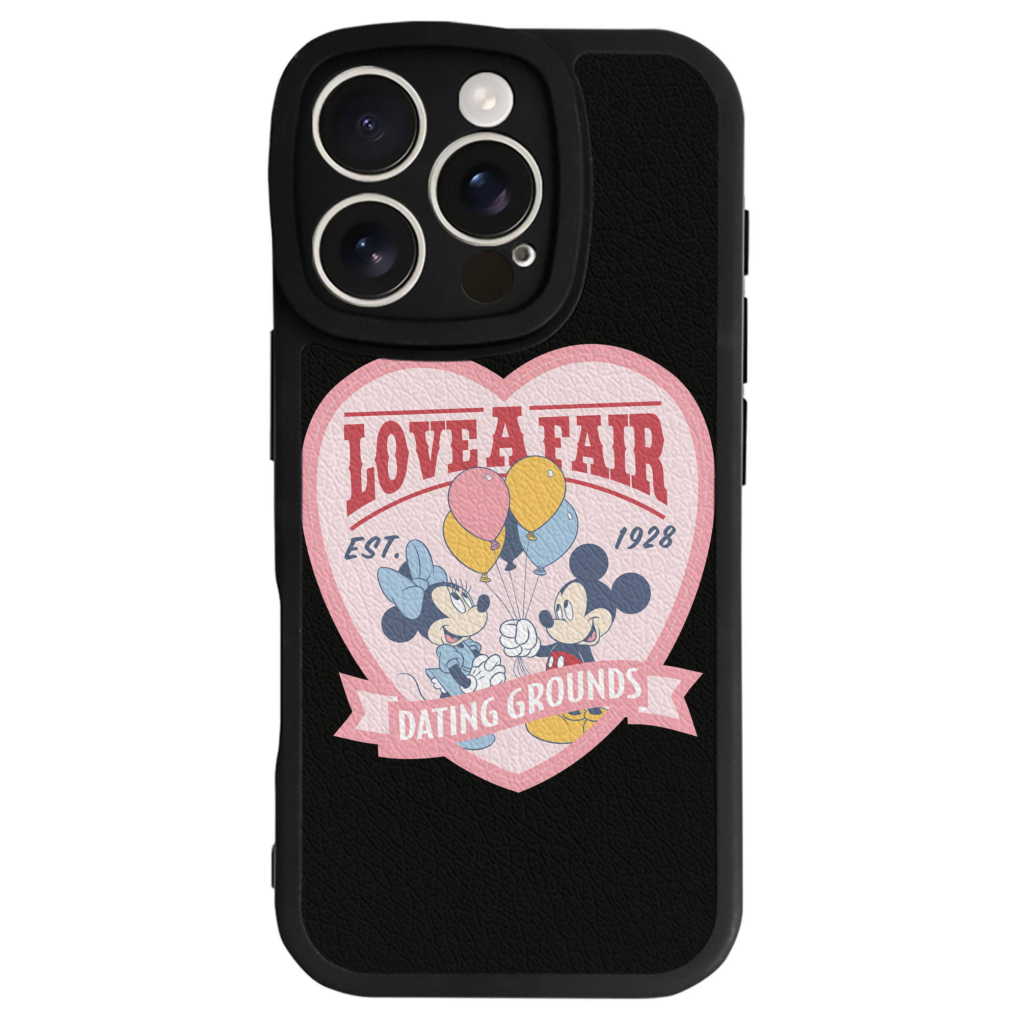 （画像用） ミッキーマウス Mickey Mouse 【iPhone 16シリーズ対応】シリコンスマホケース（レザー調） 材質：シリコン